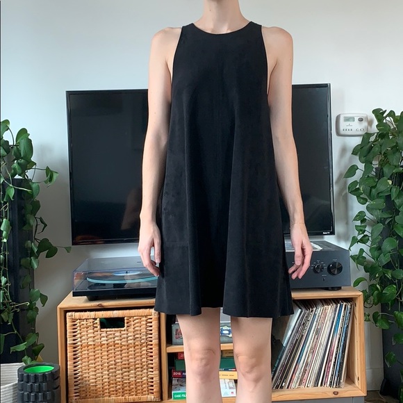 Wilfred Black Suede Mini Dress - Picture 1 of 3